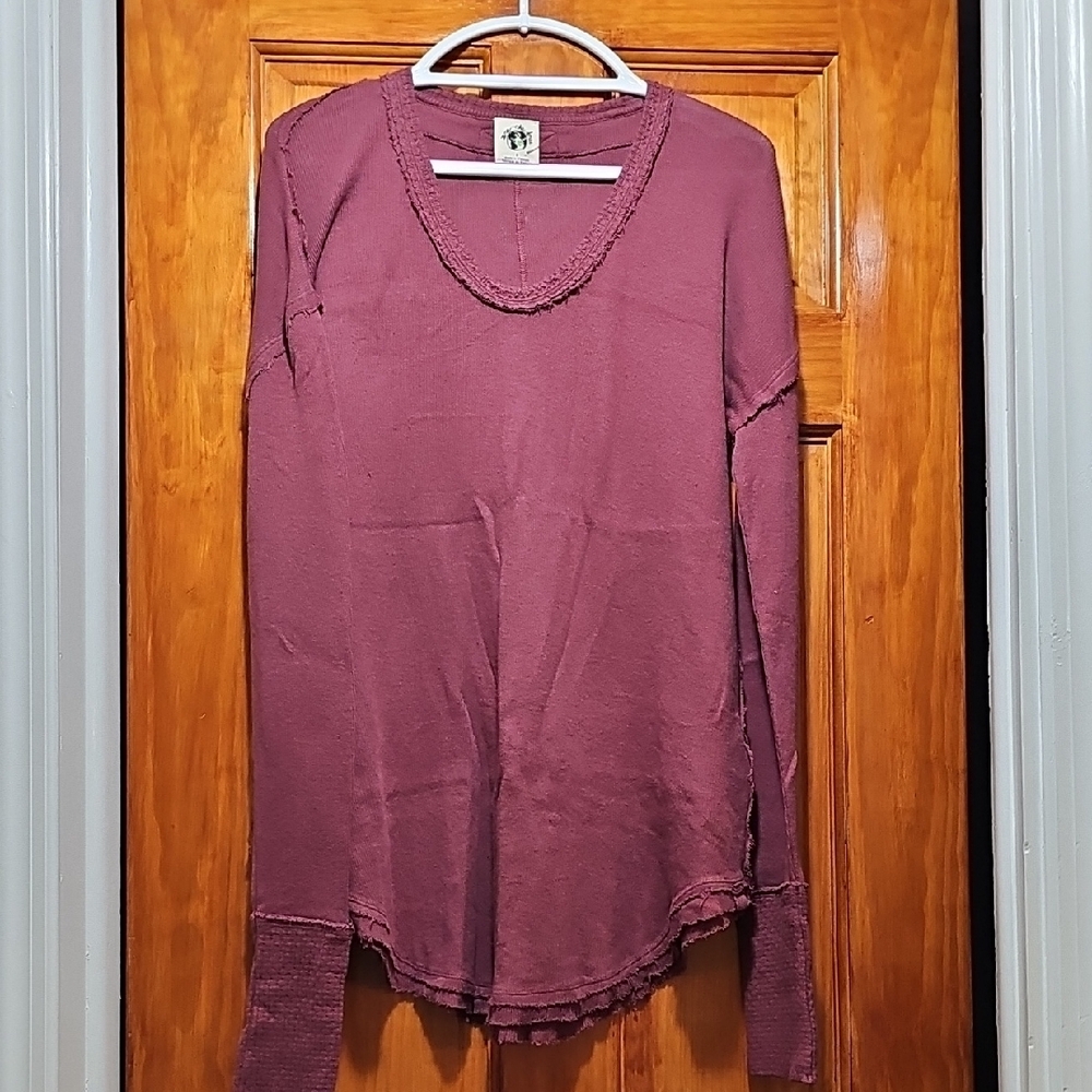 Free People burgundy pullover